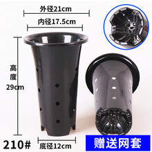 华香园 绿植花卉 兰花专用盆 带侧孔 透气兰花盆 塑料花盆 国兰君子兰春兰蕙兰墨兰建兰专用盆 兰花专用盆带侧孔D210# 1个
