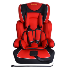 德国besrey/贝思瑞儿童安全座椅汽车用婴儿宝宝座椅增高垫9个月-12岁可坐可躺配isofix接口 番茄红+5件套