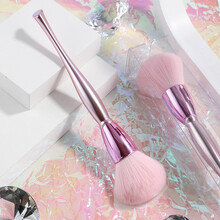 韩佳泉一支装散粉刷软毛化妆定妆腮红刷粉底刷高光刷多功能小蛮腰化妆刷 电镀粉玫瑰金散粉刷（可当腮红）