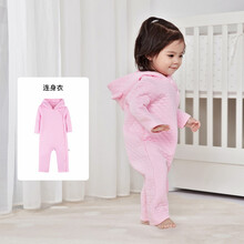 carters婴儿连体衣20冬季宝宝长袖连帽连体衣爬服外出服 粉色C04 100cm