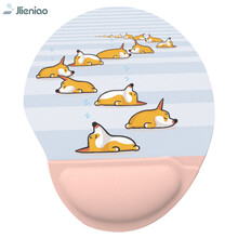 金烈鸟 动漫鼠标垫护腕卡通手托女生立体腕托可爱硅胶学生办公鼠标手腕垫游戏滑鼠垫 2125-粉睡柯基 尺寸210*250