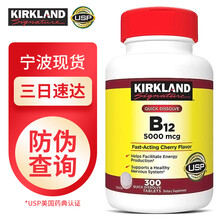 Kirkland 柯克兰 快速吸收甲钴胺vb12 维生素B12片5000mcg高含量 300粒 樱桃味 300粒
