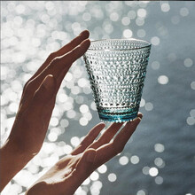 IITTALA 芬兰iittala杯子伊塔拉露珠玻璃杯高脚杯套装果汁杯水杯 海蓝 300ml