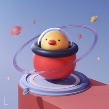 卡尔贝比婴儿不倒翁玩具宝宝早教摇铃铛安抚 小鸡不倒翁红色