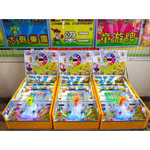 梁二新款大炮乐园游戏机三六七十代摊位弹珠机夜市创业赚钱机 大炮乐园九代塑料款+2台带铁架