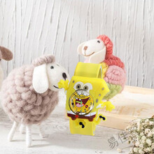 儿童手表男女卡通玩具啪啪圈手环绿水龟小学生幼儿迷你考试电子表 小海绵宝宝