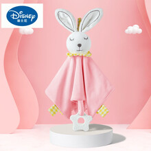 安抚巾婴儿可入口宝宝睡觉神器新生儿玩偶0-1岁手偶睡眠毛绒玩具生日礼物 安抚巾粉色小兔子