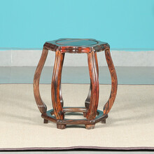 世书海棠凳圆鼓凳中式明式家具客厅凳子送礼收藏实木换鞋凳