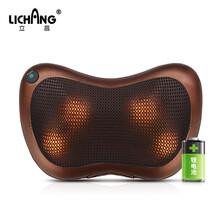 立昌LC-Q087颈椎按摩器 颈椎揉捏按摩仪按摩枕头肩颈部腰部背部正转反转热敷电动车载按摩器仪 四头充电款
