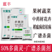 蓝丰 多菌灵多肉花卉药月季兰花盆栽花药叶斑病多菌菌灵通用杀菌剂植物 500克*20袋/箱