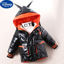 迪士尼同款羽绒服儿童冬装男童恐龙棉衣20羽绒棉服潮童亮面洋气棉袄外套小孩子宝宝过年春冬加厚新衣服 黑色 110(130码建议穿100-112cm高)