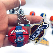 nba小挂件NBA湖人勇士火箭篮球钥匙扣挂件男生礼物球迷纪念品书包挂饰篮球挂件湖人 骑士+队标