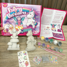 网红同款石头彩绘画画儿童玩具石头彩绘套装女孩创意手工diy涂鸦彩绘多色绘画石头 一套如图女孩陶瓷涂鸦套装