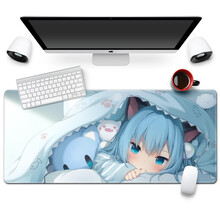 镇魂歌 鼠标垫超大号守望游戏周边动漫加厚电竞锁边防滑键盘垫定制订做卡通办公桌垫 被窝语 400x900x4mm