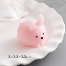 日韩风可爱团子捏捏乐创意上课打发时间解压神器发泄球减压小玩具 粉色汤圆兔 小号