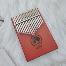 T9 拇指琴卡林巴琴拇指钢琴17音乐器非洲手指琴桃花心木单板kalimba琴初学便携儿童玩具易学 17音迷雾红【单板】