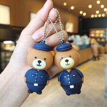 白敬亭同款小熊你是我的城池营垒邢克垒同款挂件钥匙扣挂件情侣女 白敬亭同款小熊一对(有泪痣+无泪痣)现货