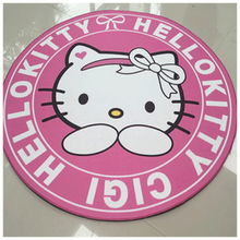 圆形动漫卡通儿童爬行地毯书桌电脑椅垫转椅垫吊篮地毯 大猫咪 80厘米直径