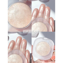 钻石般闪耀高光修容盘闪粉脸部提亮珠光土豆泥神仙高光鼻影生姜色 03#日光之吻+高光刷