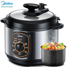 美的（Midea）4升电压力锅机械版旋钮控制 可开盖加热 MY-12CH402A（W12PCH402E）【专卖店专享】