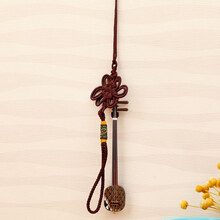 京炫（JINGXUAN)三弦模型摆件礼物张云雷京韵大鼓周九良孟鹤堂签名三弦吉他饰品 10厘米三弦车挂饰【送琴盒】