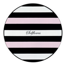 ilbu 散粉蜜粉盒定妆粉盒腮红带网格旅行便携分装盒子高贵奢华款 A-黑色条纹弹力网8g+粉扑