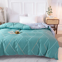 诗璐雅新疆棉纯棉被套全棉被套单件斜纹印花学生宿舍单人被罩 雅样兰 160*210cm( 单人被套)