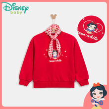Disney baby 【白雪公主圆领长袖】21新领结宝宝卫衣婴幼儿童装女童卫户外/运动服 大红 140