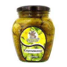 俄式进口酸黄瓜罐头条即食式开胃泡菜野餐食品500g进口特产保真 1瓶()净含量500g