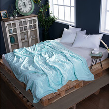 远梦（YOURMOON）生物绒水洗夏被 杜邦Sorona纤维可机洗夏凉被双人床空调被薄款被子夏季被芯 果绿 200x230cm