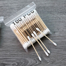 佳曼（JIAMAN）棉签木棒双头 一次性掏耳朵棉花棒家用化妆棉签棒棉棒 10包1000支