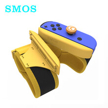 SMOS任天堂switch腕带ns舞力全开跳舞手腕手环joycon游戏手柄绑带justdance手腕 柠檬黄（短款适合手围13-16）