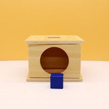 蒙氏教具0-3岁亲子蒙台梭利蒙特幼儿童幼儿园注意力逻辑手指精细训练早教形状几何投币久目标盒子长抽屉 盒子与正方体