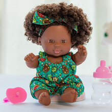 仿真婴儿洋娃娃玩具女孩全软胶育婴师模型月嫂培训会说话的假娃娃 350-D绿色 无声版+奶瓶+奶嘴