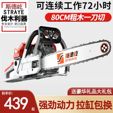 德国进口品质油锯伐木锯汽油锯大功率家用链锯多功能电锯木工锯砍树机园林工具 高配9.98kw功率油锯+进口链条1根+礼包