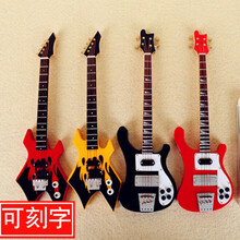 京炫（JINGXUAN)电贝司电吉他电贝斯乐器模型摆件配娃娃兵人用送男女朋友七夕礼物 20厘米C款【黑白色】【二】