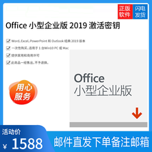微软（Microsoft）office365/2016/2019/个人版/家庭版/企业密钥win10 office2019小型企业版 电子秘钥