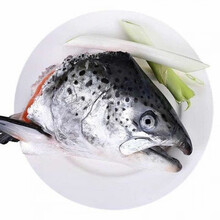 大个三文鱼头400g到600g鲜美鱼头三文鱼海鲜发货 三只装