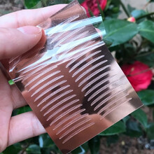 涵贝尔超粘双眼皮贴胶带免剪化妆师专用防水细款宽尖角橄榄形 玫瑰-细S 108贴(3张)