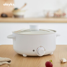 olayks电火锅3L多功能火锅锅具迷你电热锅小电锅家用宿舍小锅一体煮泡面锅料理锅电锅多用途电煮锅
