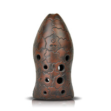 空谷埙 中档10孔双腔埙G调 演奏练习十孔埙F调 可水洗埙 埙乐器 G调左起