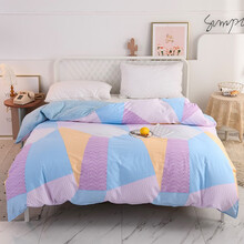 卷梦家纺 纯棉被罩春夏季双人单人1.5m学生宿舍全棉被套单件1.8米 尼彩 150*200cm