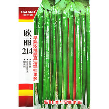 欧兰德欧丽214线椒种子早熟浓辣顺直油绿挂果多农家春秋播种精选 欧丽214原装1000粒x2袋