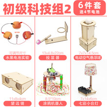 儿童diy玩具 小学生自制科技制作小发明 手工作品科学小实验套装 【初级科技2组6件套】 -电池