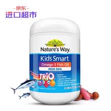 国际	
进口超市Nature’s Way澳萃维|佳思敏 儿童深海DHA鱼油爆浆丸 三色果味180粒/瓶 12个月以上