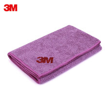 3M洗车毛巾擦车布洗车布细纤维强吸水毛巾汽车用品紫色 单条装40cm*40cm
