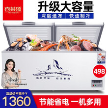 喜莱盛（Xenesen）商用冰柜卧式冰柜商用冷柜大容量冰箱双温冷冻柜岛柜卧柜雪柜展示柜冻肉柜雪糕柜 498全冷冻