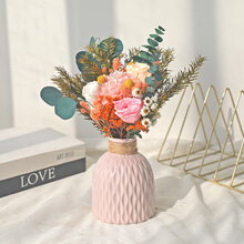 干花天然风干花束永生花材料包松果饰品客厅摆设家居装饰 A1015(不含瓶) 干花包