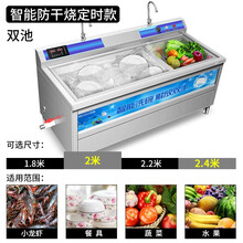 商用厨房洗菜洗碟器饭店全自动洗碗机餐厅用小型超声波洗碗机 【智能防干烧定时款】2.0米双池