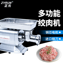 正元 电动台式绞肉机商用搅肉机大功率不锈钢全自动强力搅拌碎肉机灌肠机RY-12S 国标电机12型0.75KW高脚
